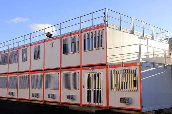 Containermodule einer Modulbau-Anlage